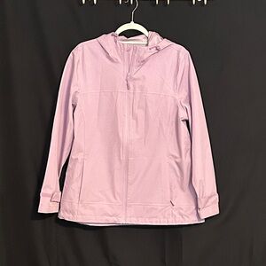Time and Tru Light Lavender Hooded Rain Jacket